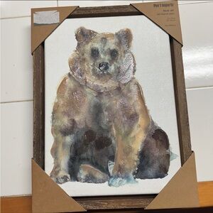 Pier 1 Bear Art Canvas Wall Art 12 x 16